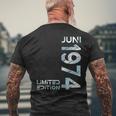 Limited Edition Juni 1974 Mann Frau 50 Geburtstag T-Shirt mit Rückendruck Geschenke für alte Männer