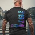 Limited Edition Mai 1974 Mann Frau 50 Geburtstag T-Shirt mit Rückendruck Geschenke für alte Männer