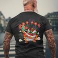 Lion Dancing Dance Tet Vietnamese Lunar New Year 2024 Men's T-shirt Back Print Gifts for Old Men
