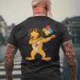 Lion Puzzle PieceAutism Concientización Niños Niños Camiseta Hombre Estampado Espalda Regalos para ancianos