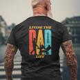 Living The Dad Life Retro Mens Back Print T-shirt Gifts for Old Men