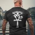 L'oeil Égyptien D'horus Ankh Egypte Archéologue T-shirt imprimé au dos Cadeaux pour les vieillards