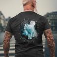 Lone Wolf Wolf Moon Wildlife T-Shirt mit Rückendruck Geschenke für alte Männer