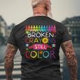 Los Crayones Rotos Aún Colorean La Conciencia Sobre La Salud Mental Camiseta Hombre Estampado Espalda Regalos para ancianos