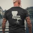 Louisiana Roots Mens Back Print T-shirt Gifts for Old Men