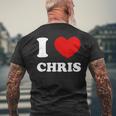 I Love Chris I Heart Chris Chris Men's T-shirt Back Print Gifts for Old Men