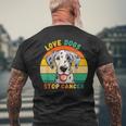 Love Dogs Stop Cancer Vintage Dog Dalmatien Cancer Awareness Men's T-shirt Back Print Gifts for Old Men