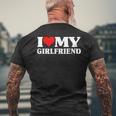 I Love My Girlfriend Matching Valentine's Day Couples Men's T-shirt Back Print Gifts for Old Men