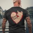 I Love Heavy Metal Heart For 80S 90S Music Lover Men's T-shirt Back Print Gifts for Old Men