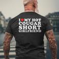 I Love My Hot Cougar Short Girlfriend Men's T-shirt Back Print Gifts for Old Men