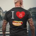 I Love Hot Dogs I Heart Hot Dog Sausage Lover'sMen's T-shirt Back Print Gifts for Old Men