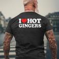 I Love Hot Gingers I Heart Hot Redheads Red Heads Men's T-shirt Back Print Gifts for Old Men