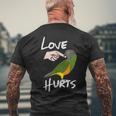 Love Hurts Senegal Parrot Men's T-shirt Back Print Gifts for Old Men