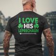I Love His Leprechaun- St Patrick's Day Couples Men's T-shirt Back Print Gifts for Old Men
