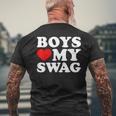 Love My Swag Boys Heart Hip HopT-Shirt mit Rückendruck Geschenke für alte Männer