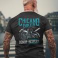 Lowriders Motorcycle Biker Custom Chicano Vintage Mexican Men's T-shirt Back Print Gifts for Old Men