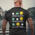 Lunar Eclipse Solar Eclipse 2024 And Apocalypse April 08 24 Men's T-shirt Back Print Gifts for Old Men