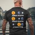 Lunar Eclipse Solar Eclipse Apocalypse Astronomy Men's T-shirt Back Print Gifts for Old Men