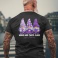 Lupus Awareness Month Purple Ribbon Gnomies Support Men's T-shirt Back Print Gifts for Old Men