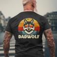 Lustige Geschenkeidee Papa Dadatertagater Wolf Dadwolf T-Shirt mit Rückendruck Geschenke für alte Männer