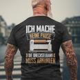 Lustiger Drechsel Spruch Drechseln Drechselbank Woodturning S T-Shirt mit Rückendruck Geschenke für alte Männer