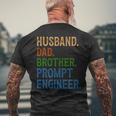 Lustiger Ehemann Papa Prompt Ingenieur Für Entwickler T-Shirt mit Rückendruck Geschenke für alte Männer