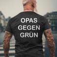 Lustiges Grünes Nein-Danke-Outfit Opas Gegen Grün T-Shirt mit Rückendruck Geschenke für alte Männer