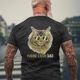 Maine Coon Dad For Cat Lovers Father's Day Mens Back Print T-shirt Gifts for Old Men