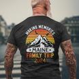 Maine Family Vacation 2024 Mountains Camping Family Trip Men's T-shirt Back Print Gifts for Old Men