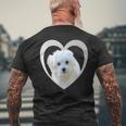 Maltese Maltese Dog Maltese T-Shirt mit Rückendruck Geschenke für alte Männer