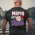 Mama Of Rookie 1St Baseball Birthday Party Theme Matching Men's T-shirt Back Print Gifts for Old Men