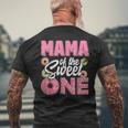 Mama Of The Sweet One Birthday 1St B-Day Donut One Party Men's T-shirt Back Print Gifts for Old Men
