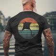 Manta Ray Lover Retro Vintage Ocean Animal Silhouette Men's T-shirt Back Print Gifts for Old Men