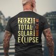 Mars Hill Maine Total Solar Eclipse April 8 2024 Men's T-shirt Back Print Gifts for Old Men