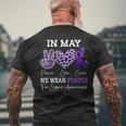 In May We Wear Purple Lupus Awareness Ribbon Purple Lupus Men's T-shirt Back Print Gifts for Old Men