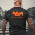 Mechanic Engine Oil Light Or Genie Lamp You Get 3 Wishes Men's T-shirt Back Print Gifts for Old Men