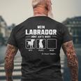 Mein Labrador Hört Auf S Wort German Language Black T-Shirt mit Rückendruck Geschenke für alte Männer