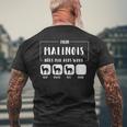 Mein Malinois Hört Aufs Wort Malinois Dog T-Shirt mit Rückendruck Geschenke für alte Männer