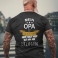 Mein Opa Ist Schwererziehbar I Children's T-Shirt mit Rückendruck Geschenke für alte Männer