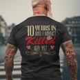 Meme 10 Aniversario De Bodas Parejas Casadas 10 Años Divertidos Camiseta Hombre Estampado Espalda Regalos para ancianos