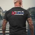 Mens Abuelo Cuban Flag Pride Cuba Father's Day Mens Back Print T-shirt Gifts for Old Men