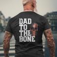 Mens American Flag Skull 4Th Of July Dad Father's Day Mens Back Print T-shirt Gifts for Old Men