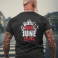 Mens The Best Dads Are Born In June 1944 Ver2 Mens Back Print T-shirt Gifts for Old Men