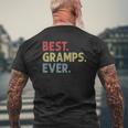 Mens Best Gramps Ever For Grandpa Grandfather From Grandkids Mens Back Print T-shirt Gifts for Old Men