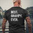 Mens Best Grampy Ever Cool Grandpa Father's Day Mens Back Print T-shirt Gifts for Old Men