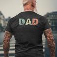 Mens Best Hockey Dad Vintage Sports Hockey Game Lover Father Mens Back Print T-shirt Gifts for Old Men