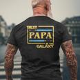 Mens Best Papa In The Galaxy Father's Day Mens Back Print T-shirt Gifts for Old Men