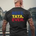 Mens Best Tata Ever Romanian Dad Proud Fathers Day Mens Back Print T-shirt Gifts for Old Men