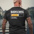 Men's Bierschiss Saufen Bier Malle Witz Saying Black T-Shirt mit Rückendruck Geschenke für alte Männer