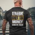 Mens Cheer Dad Straight Outta Money Cheerleader Mens Back Print T-shirt Gifts for Old Men